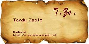 Tordy Zsolt névjegykártya